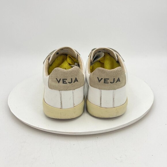 Veja Recife V Lock Women Size 10 White Stitch V Logo Leather Comfort Shoes - Picture 6 of 14